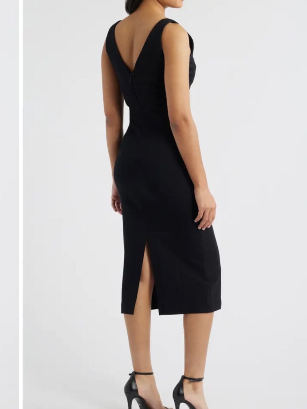 NWT SPANXshape Ponte V Neck Sleeveless Midi Dress - Picture 2 of 6